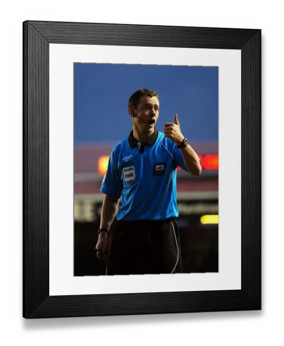 Framed Print : Bristol City vs. Cardiff City: Championship Clash at Ashton Gate Stadium (01 / 01 / 2011) - Referee Stuart Atwell