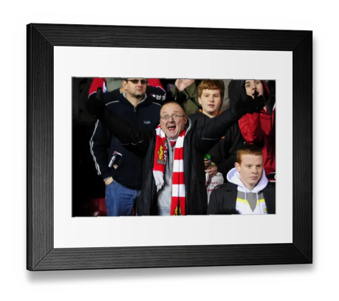 Framed Print : Championship Showdown: Bristol City vs. Cardiff City Rivalry at Ashton Gate Stadium (01 / 01 / 2011)