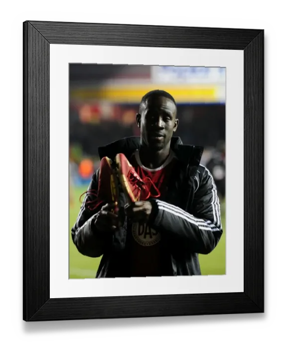 Framed Print : Albert Adomah in Action: Bristol City vs Cardiff City Championship Clash at Ashton Gate Stadium (01 / 01 / 2011) Framed Print : Albert Adomah in Action: Bristol City vs Cardiff City Championship Clash at Ashton Gate Stadium (01 / 01 / 2011)