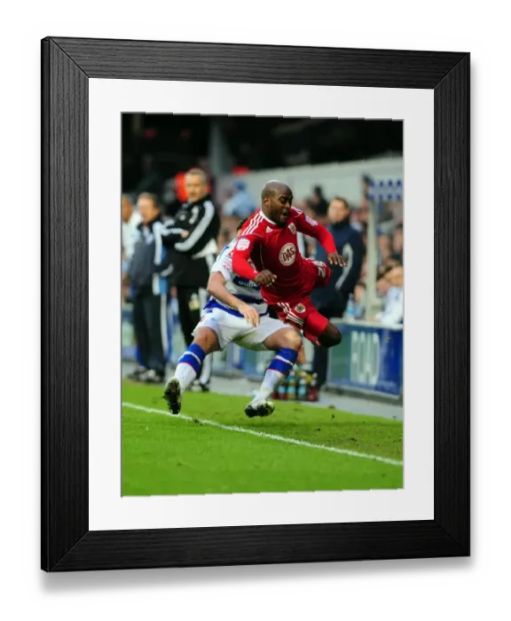 Framed Print : Bristol City's Jamal Campbell-Ryce Fouls by Bradley Orr during QPR vs. Bristol City Championship Match Framed Print : Bristol City's Jamal Campbell-Ryce Fouls by Bradley Orr during QPR vs. Bristol City Championship Match