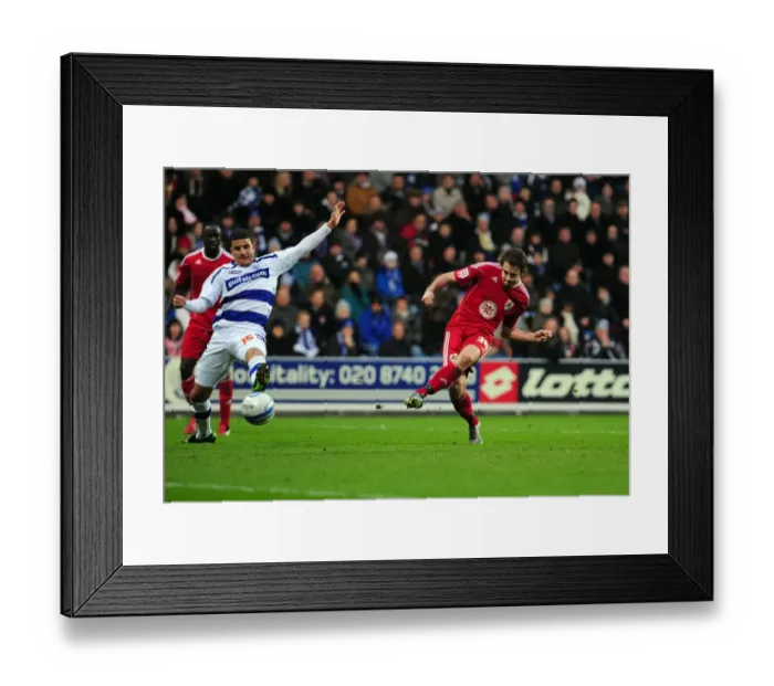 Framed Print : Brett Pitman's Near Miss: QPR vs. Bristol City Championship Clash (03.01.2011) Framed Print : Brett Pitman's Near Miss: QPR vs. Bristol City Championship Clash (03.01.2011)