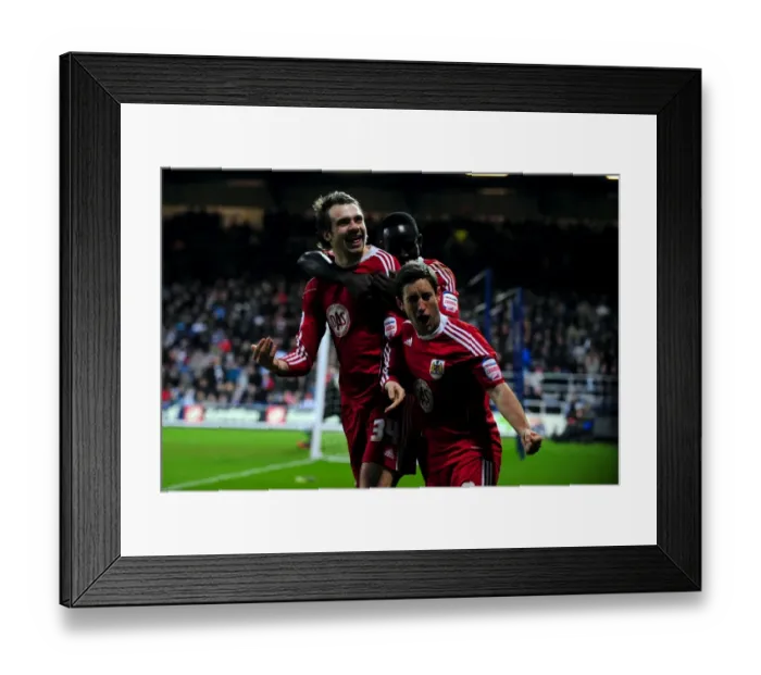 Framed Print : Thrilling Goal Celebration: Brett Pitman at QPR vs. Bristol City, Championship (03.01.2011) Framed Print : Thrilling Goal Celebration: Brett Pitman at QPR vs. Bristol City, Championship (03.01.2011)