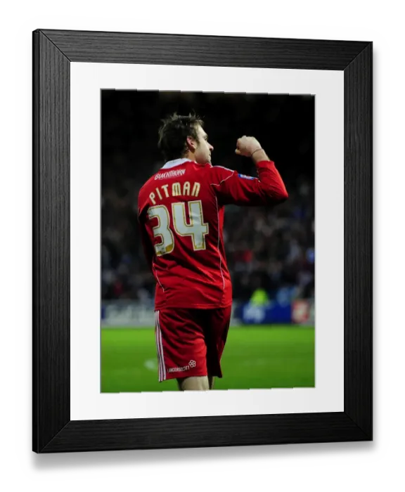 Framed Print : Brett Pitman's Epic Goal Celebration: A Thrilling Championship Moment for Bristol City at QPR (03 / 01 / 2011) Framed Print : Brett Pitman's Epic Goal Celebration: A Thrilling Championship Moment for Bristol City at QPR (03 / 01 / 2011)