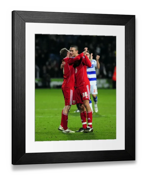 Framed Print : Steven Caulker's Championship-Winning Moment: Celebrating with Bristol City at QPR