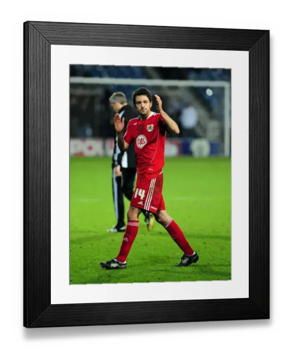 Framed Print : Cole Skuse's Championship Triumph: Euphoric Moment on Final Whistle at Loftus Road (QPR vs. Bristol City, Jan 2011) Framed Print : Cole Skuse's Championship Triumph: Euphoric Moment on Final Whistle at Loftus Road (QPR vs. Bristol City, Jan 2011)
