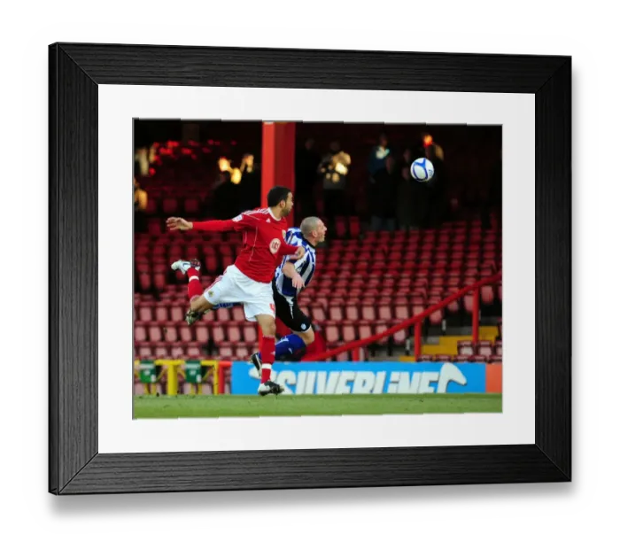 Framed Print : Bristol City's Liam Fontaine Narrowly Misses Header Goal vs. Sheffield Wednesday, FA Cup Match, 08 / 01 / 2011 Framed Print : Bristol City's Liam Fontaine Narrowly Misses Header Goal vs. Sheffield Wednesday, FA Cup Match, 08 / 01 / 2011