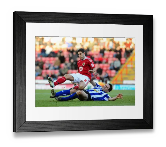 Framed Print : Battling for Supremacy: Lee Johnson vs. Tommy Miller in the FA Cup Clash between Bristol City and Sheffield Wednesday