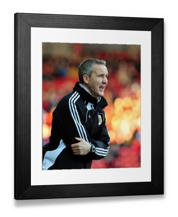 Framed Print : Keith Millen's Frustration: FA Cup Clash between Bristol City and Sheffield Wednesday, 08 / 01 / 2011 Framed Print : Keith Millen's Frustration: FA Cup Clash between Bristol City and Sheffield Wednesday, 08 / 01 / 2011
