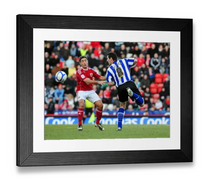 Framed Print : Battling for FA Cup Glory: Johnson vs. Miller - Bristol City vs. Sheffield Wednesday (2011) Framed Print : Battling for FA Cup Glory: Johnson vs. Miller - Bristol City vs. Sheffield Wednesday (2011)