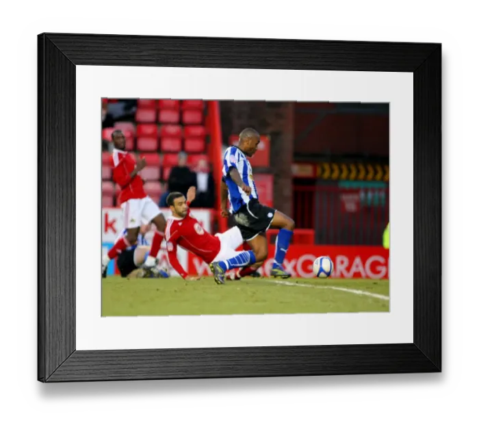 Framed Print : Clinton Morrison Scores for Sheffield Wednesday Against Bristol City in FA Cup Match at Ashton Gate Stadium (08 / 01 / 2011) Framed Print : Clinton Morrison Scores for Sheffield Wednesday Against Bristol City in FA Cup Match at Ashton Gate Stadium (08 / 01 / 2011)