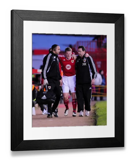Framed Print : Bristol City's Christian Ribeiro Suffers Devastating Injury Exit vs. Sheffield Wednesday in FA Cup Clash (08 / 01 / 2011) Framed Print : Bristol City's Christian Ribeiro Suffers Devastating Injury Exit vs. Sheffield Wednesday in FA Cup Clash (08 / 01 / 2011)