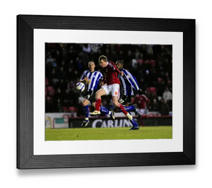 Framed Print : David Clarkson's Near-Miss: Bristol City vs. Sheffield Wednesday FA Cup Clash, 08 / 01 / 2011 Framed Print : David Clarkson's Near-Miss: Bristol City vs. Sheffield Wednesday FA Cup Clash, 08 / 01 / 2011