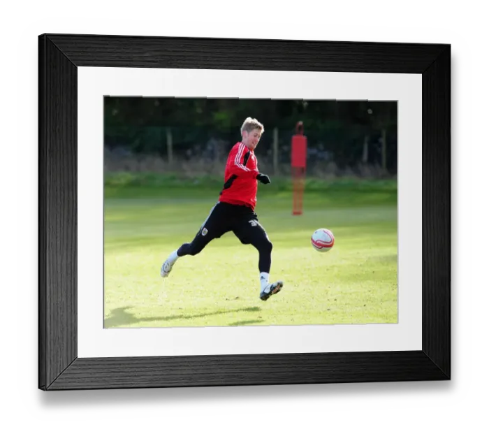 Framed Print : Bristol City First Team: Kicking Off the New Year - Training Session, January 1, 2011