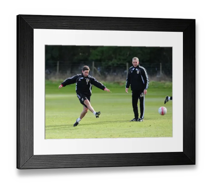 Framed Print : Bristol City First Team: Kicking Off the 2010-11 Season - January 1, 2011 Training