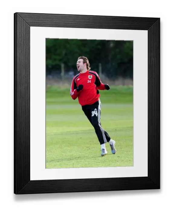 Framed Print : Bristol City First Team: Kicking Off the New Year - Training Session, January 1, 2011 Framed Print : Bristol City First Team: Kicking Off the New Year - Training Session, January 1, 2011