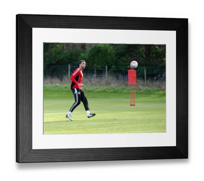 Framed Print : Bristol City First Team: Kick-Starting the 2010-11 Season - January 1, 2011 Training Session