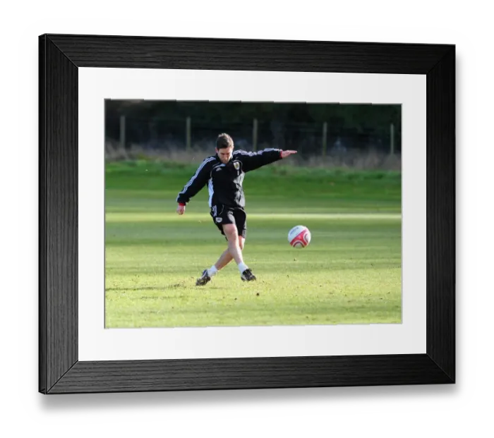 Framed Print : Bristol City First Team: Kicking Off the New Year - Training Session, January 1, 2011