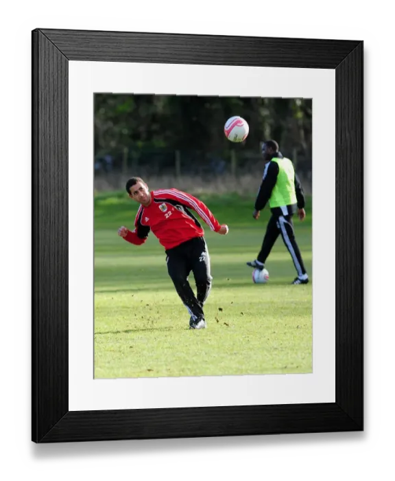 Framed Print : Bristol City First Team: January 2011 Training Session - Season 10-11