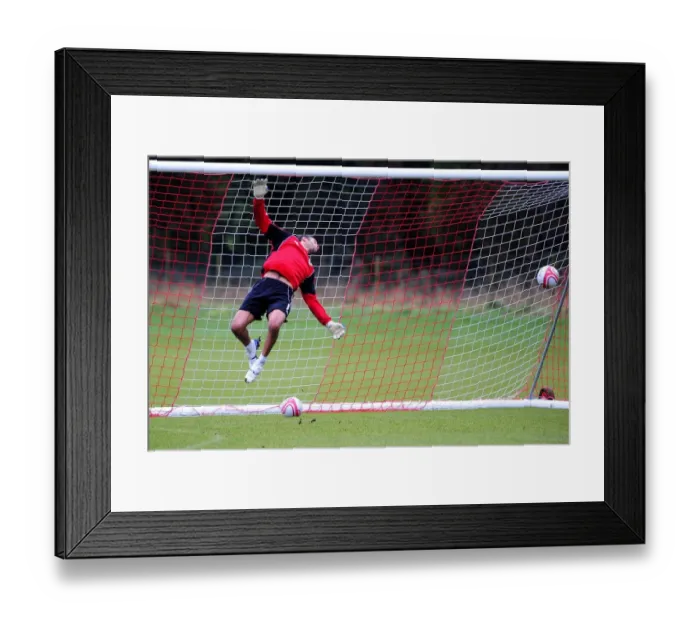 Framed Print : Bristol City First Team: Gearing Up for Season 10-11 - January 13, 2011 Training Session