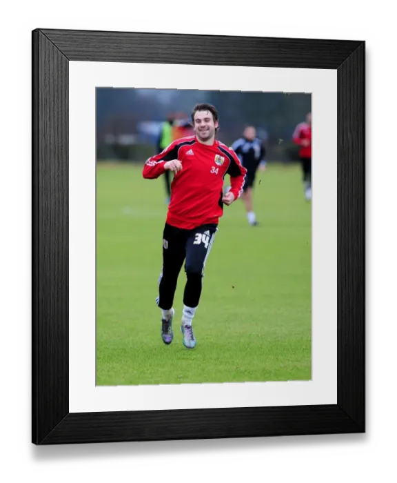 Framed Print : Behind the Scenes: Bristol City First Team Training - Season 10-11 (January 13, 2011)