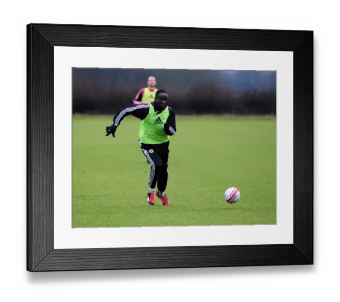 Framed Print : Bristol City First Team: Gearing Up for Season 10-11 - January 13, 2011 Training Session