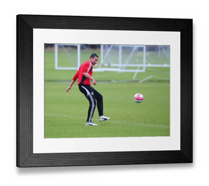 Framed Print : Gearing Up: Bristol City First Team Training, January 2011