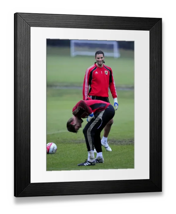 Framed Print : Bristol City First Team Training: January 13, 2011 - Season 10-11