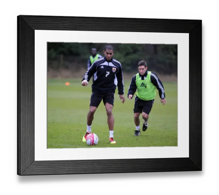 Framed Print : Behind the Scenes: Bristol City First Team Training - January 2011 Framed Print : Behind the Scenes: Bristol City First Team Training - January 2011