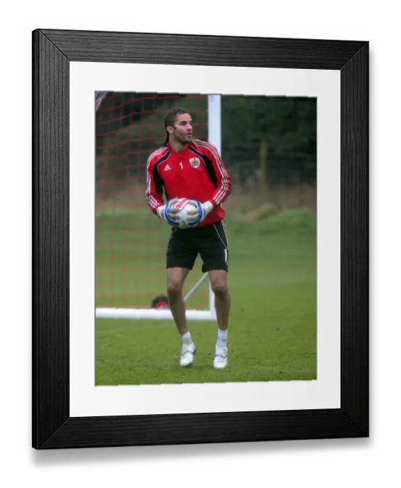 Framed Print : Bristol City First Team: Gearing Up for the Pitch - January 2011 Training Session (13-01-11)