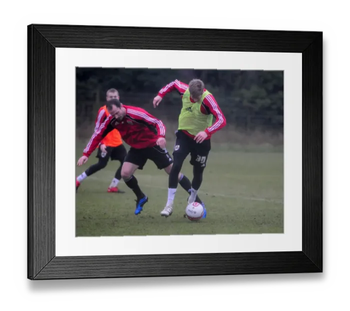 Framed Print : Bristol City First Team: Gearing Up for the Pitch - January 2011 Training Session (13-01-11) Framed Print : Bristol City First Team: Gearing Up for the Pitch - January 2011 Training Session (13-01-11)