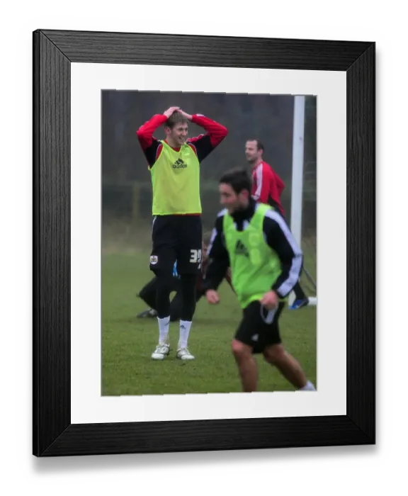Framed Print : Bristol City First Team Training: January 13, 2011 - Season 10-11