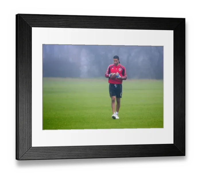 Framed Print : Bristol City First Team: Gearing Up for Season 10-11 - January 13, 2011 Training Session