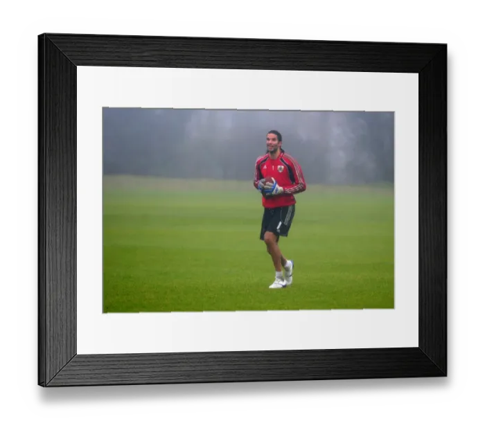 Framed Print : Bristol City First Team: Gearing Up for Season 10-11 - January 13, 2011 Training Session