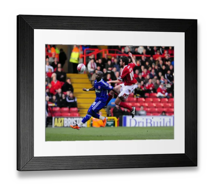 Framed Print : Battling for Supremacy: Cole Skuse vs. Leroy Lita in the Bristol City vs. Middlesbrough Championship Clash, January 2011 Framed Print : Battling for Supremacy: Cole Skuse vs. Leroy Lita in the Bristol City vs. Middlesbrough Championship Clash, January 2011