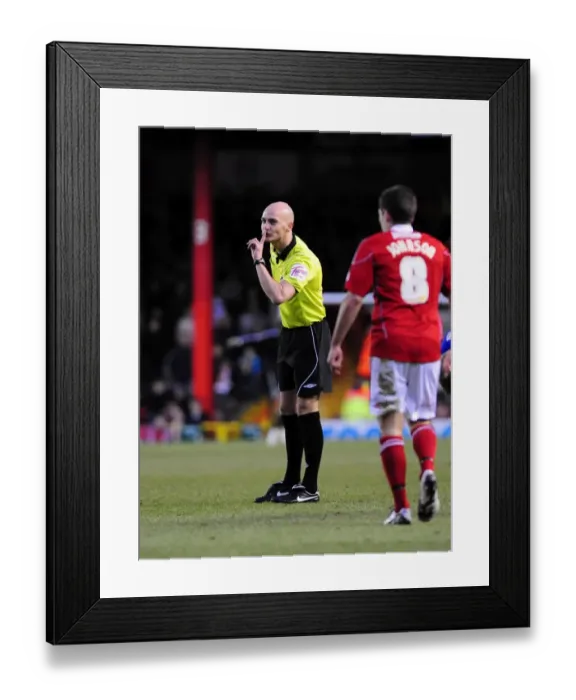 Framed Print : Bristol City vs Middlesbrough, Championship Clash at Ashton Gate Stadium (Darren Drysdale Referees)