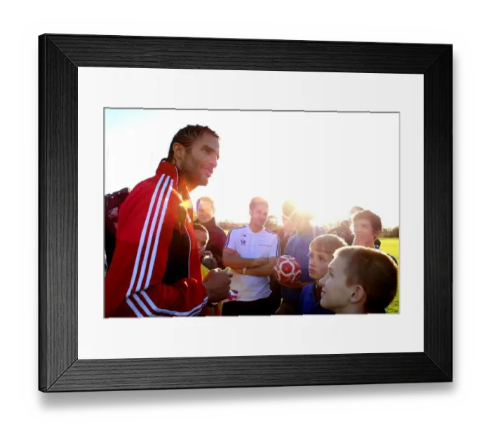 Framed Print : David James Visits Ashton Park School with Bristol City FC - Season 10-11: A Inspiring Day for Young Footballers
