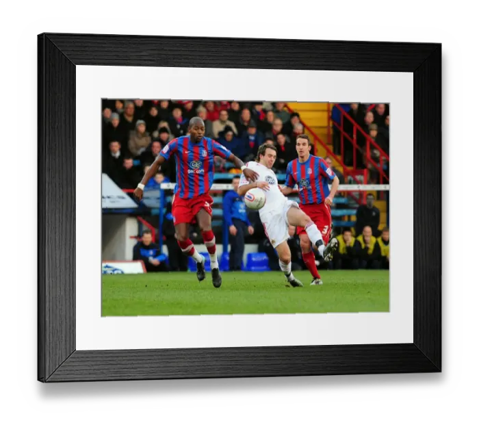 Framed Print : Battling for Supremacy: Pitman vs. Gardner in the 2011 Championship Clash between Crystal Palace and Bristol City