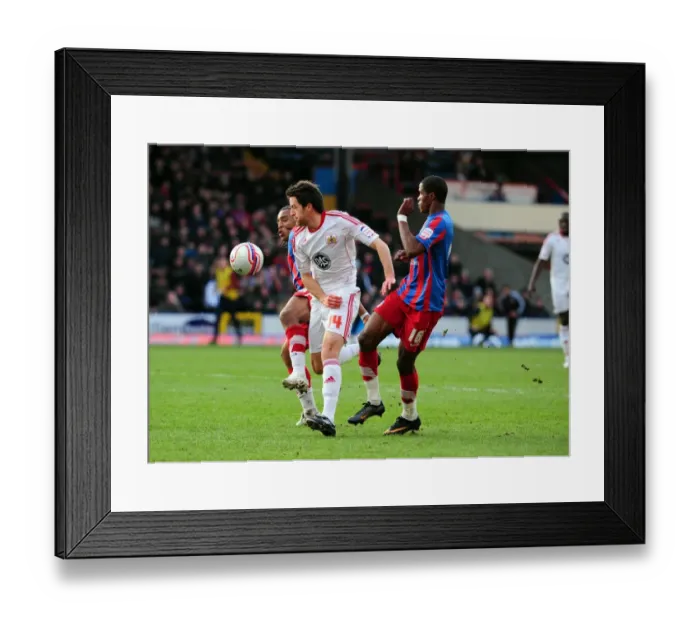Framed Print : Battling for Control: Skuse vs. Zaha - Crystal Palace vs. Bristol City, Championship 2011