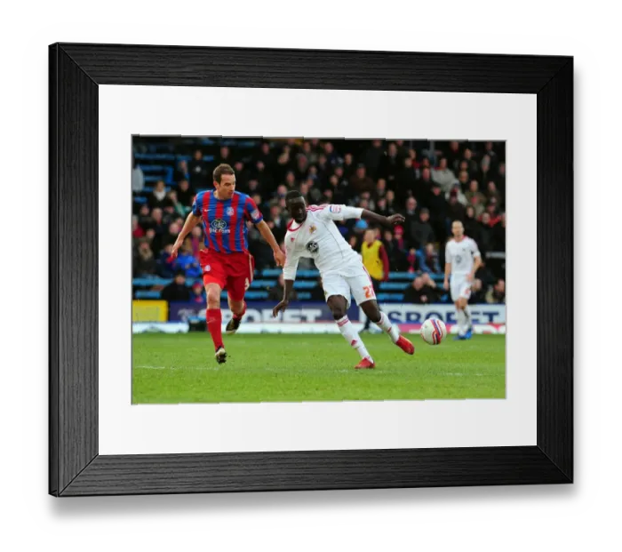 Framed Print : Adomah vs. Wright: A Championship Battle for Ball Possession (2011) - Crystal Palace vs. Bristol City (Selhurst Park)