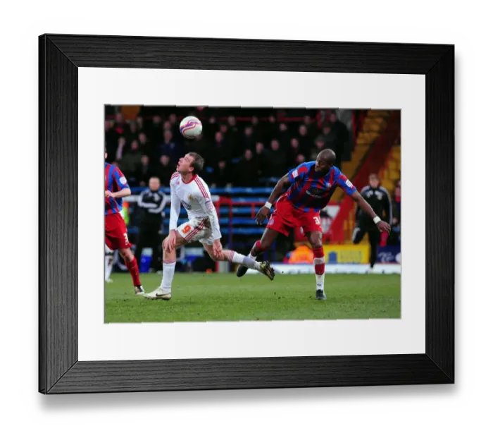 Framed Print : Clash at Selhurst Park: David Clarkson vs. Anthony Gardner in Championship Battle (Crystal Palace v Bristol City, 2011)