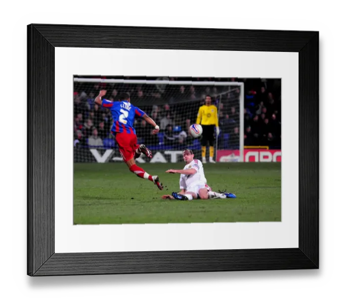 Framed Print : Bristol City's Louis Carey Tackles Nathaniel Clyne in Championship Clash at Selhurst Park (Crystal Palace v Bristol City, 22 / 01 / 2011)