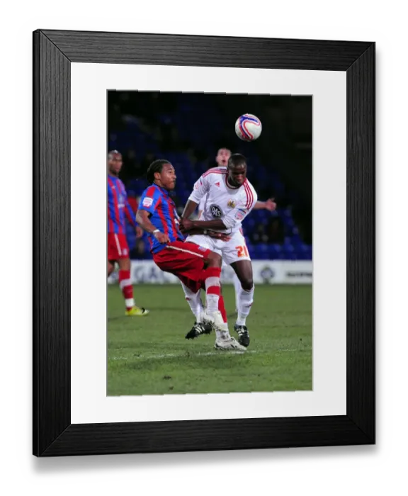 Framed Print : Clash at Selhurst Park: Kalifa Cisse Braves the Pain Against Neil Danns, Crystal Palace vs. Bristol City, Championship 2011