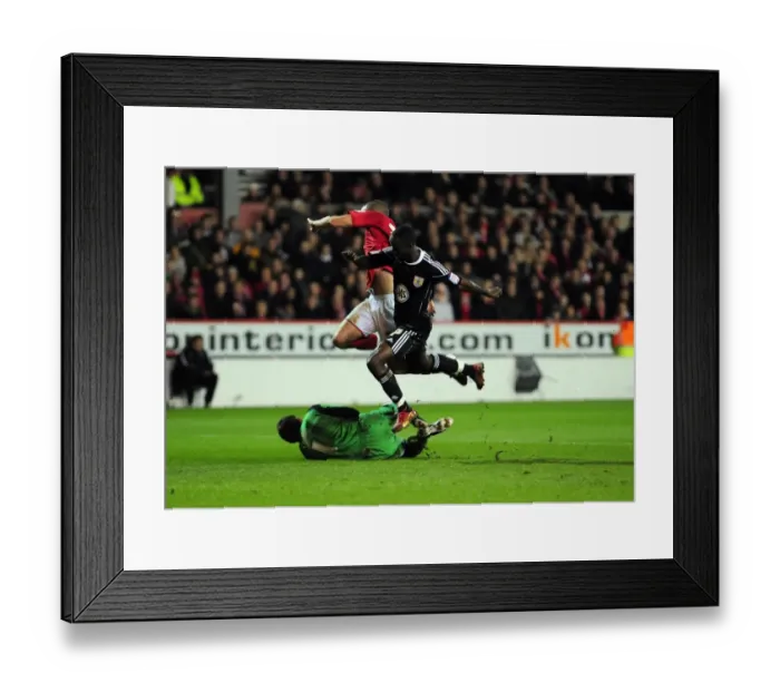 Framed Print : Adomah vs. Camp: Intense Battle for the Ball in Nottingham Forest vs. Bristol City Championship Clash Framed Print : Adomah vs. Camp: Intense Battle for the Ball in Nottingham Forest vs. Bristol City Championship Clash