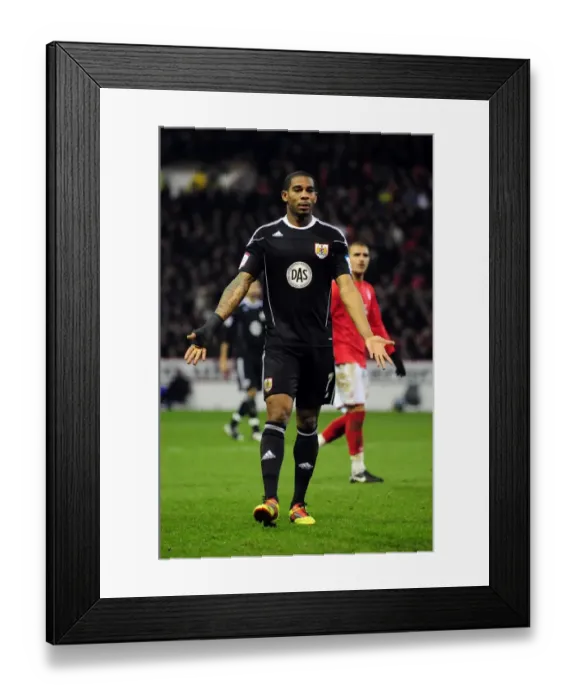 Framed Print : Marvin Elliott of Bristol City in Action against Nottingham Forest, Championship Football Match, City Ground, Nottingham - January 25, 2011 Framed Print : Marvin Elliott of Bristol City in Action against Nottingham Forest, Championship Football Match, City Ground, Nottingham - January 25, 2011