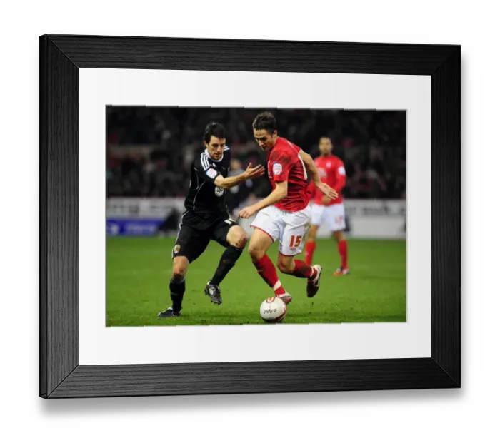 Framed Print : Battling for Championship Supremacy: Skuse vs. Cohen, 2011 - Nottingham Forest vs. Bristol City