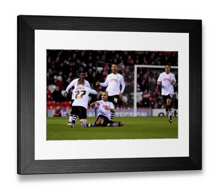Framed Print : Pratley's Stunner: Swansea's Thrilling Victory at Ashton Gate (Bristol City vs Swansea City, Football Championship) Framed Print : Pratley's Stunner: Swansea's Thrilling Victory at Ashton Gate (Bristol City vs Swansea City, Football Championship)