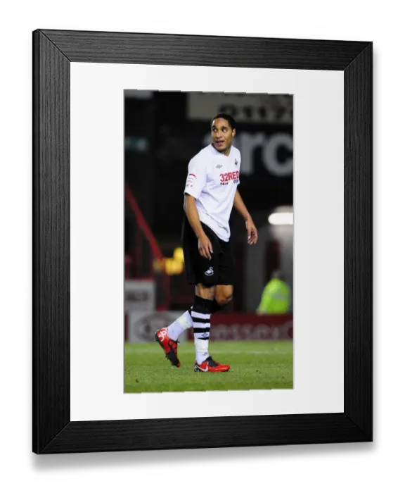 Framed Print : Ashley Williams Face-Off: Bristol City vs Swansea City Championship Clash at Ashton Gate Stadium (01 / 02 / 2011) Framed Print : Ashley Williams Face-Off: Bristol City vs Swansea City Championship Clash at Ashton Gate Stadium (01 / 02 / 2011)