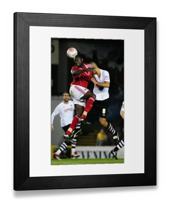 Framed Print : Battling for Supremacy: Stewart vs. Pratley in the Championship Clash between Bristol City and Swansea City (01 / 02 / 2011)