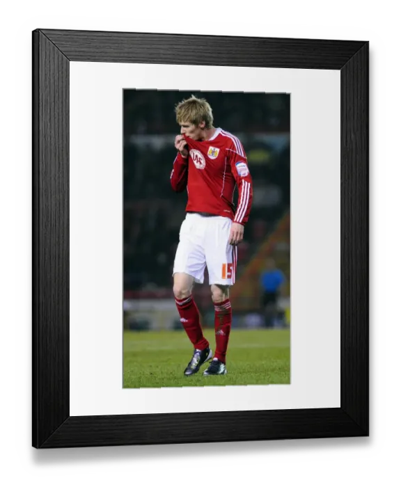 Framed Print : Andy Keogh in Action for Bristol City against Swansea City at Ashton Gate Stadium (Championship Football Match, 01 / 02 / 2011) Framed Print : Andy Keogh in Action for Bristol City against Swansea City at Ashton Gate Stadium (Championship Football Match, 01 / 02 / 2011)