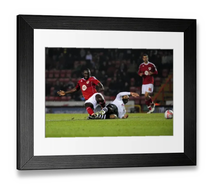 Framed Print : Damion Stewart vs Luke Moore: Championship Battle at Ashton Gate - Bristol City vs Swansea City (01 / 02 / 2011) Framed Print : Damion Stewart vs Luke Moore: Championship Battle at Ashton Gate - Bristol City vs Swansea City (01 / 02 / 2011)